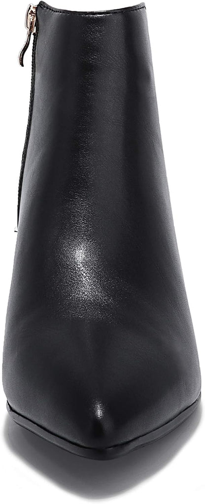 Women Booties Low Kitten Heel Ankle Boots Pointed Toe Short Boots Dress Sexy Shoes