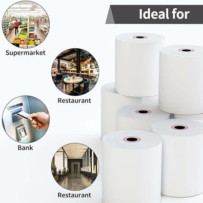 Thermal Receipt Paper Rolls, 3-18 x 230ft Thermal Paper, POS Cash Register Paper Rolls (10 Rolls)