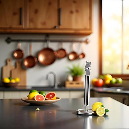1Pc Silver Stainless Steel Lemon Zester Tool with Channel Knife and Orange Citrus Peeler for Kitchen, Zesters, Graters, Peelers and Slicers