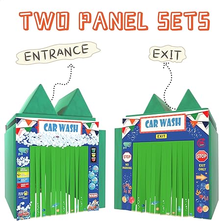 Play Panel for Kids Play Couch Foam Sofa Childrens Home Play Modular Couch (Sofa not Included) - Car Wash - Set of 2 (Entrance  Exit)