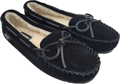 Clarks Womens Suede Moccasin Slippers