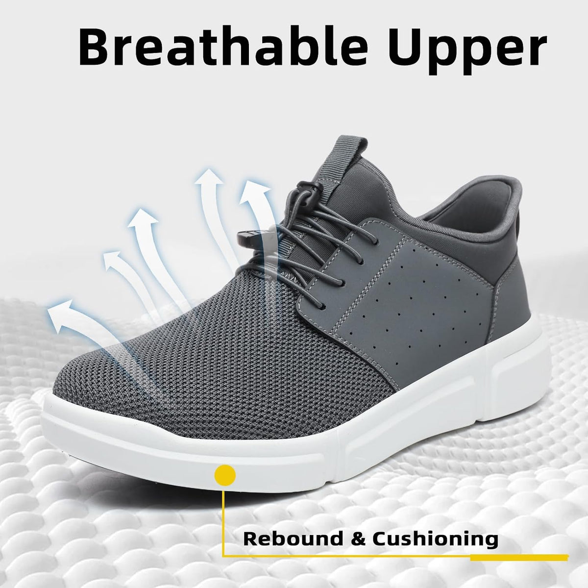 Diabetic Shoes for Men Wide Slip-on Shoes for Swollen Feet Walking Shoes for Elderly Foot Pain Relief Neuropathy