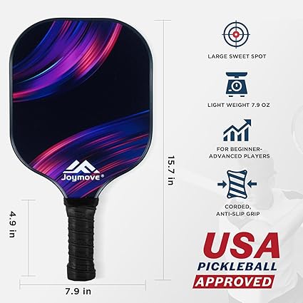 JOYMOVE Pickleball Paddles Set of 246, USAPA Approved Pickleball Paddle, Fiberglass Pickleball Set with Lightweight Pickleball Rackets,Pickleballs and Pickleball Bag, Pickleball Gifts for Beginners