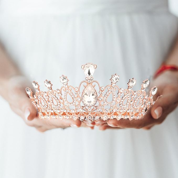 Crowns for Bridal, Crown Princess Crown Rhinestone Queen Headband Fashion Headpiece Hair Accessories for Wedding Bride Bridal Girls Women Party (Style 1)