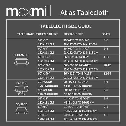 maxmill Checkered Square Tablecloth Stain Resistant Waterproof and Wrinkle Resistant Washable Heavy Weight Soft Table Cloth Gingham for Dining Room and Outdoor Use, 52 x 52 Inch Grey and White
