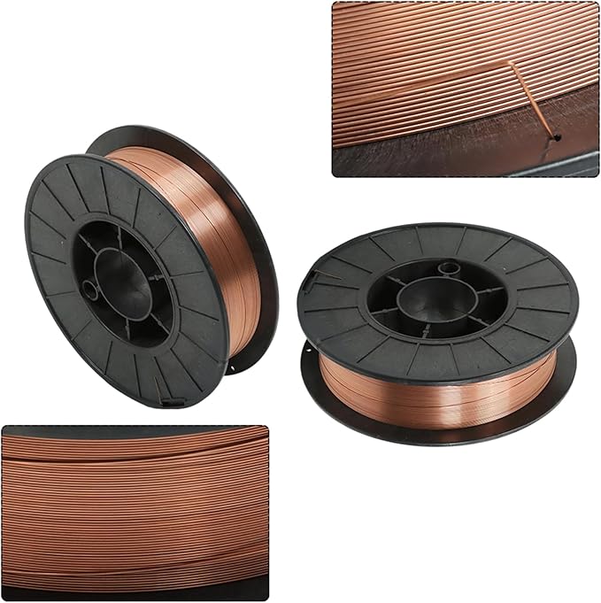 2 Spool 0.023 Inch Solid Mig Welding Wire 10 Pound Spool ER70S-6 Mild Steel Welding Wire (0.6 MM)
