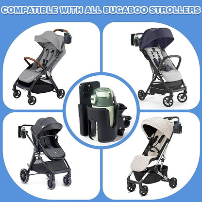 Stroller Cup Holder with Phone Holder - Compatible with All Bugaboo Strollers, Fits Most Cups, Bugaboo Butterfly Accessories