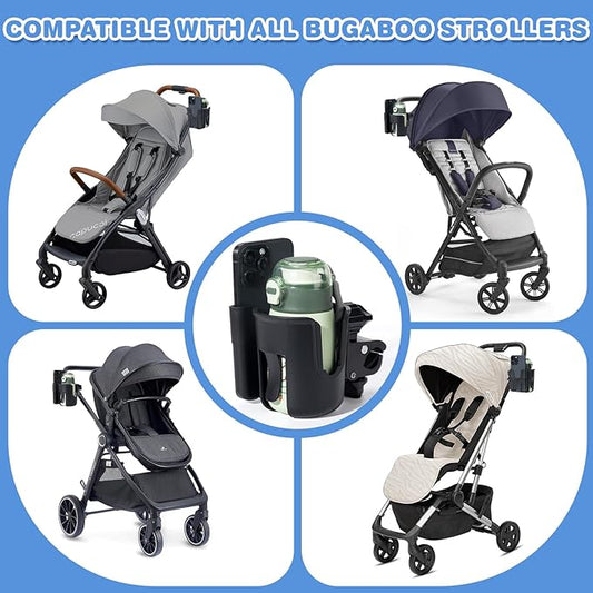 Stroller Cup Holder with Phone Holder - Compatible with All Bugaboo Strollers, Fits Most Cups, Bugaboo Butterfly Accessories