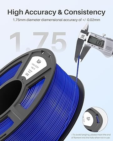 ELEGOO PLA Filament 1.75mm True Red 1KG, High Toughness PLA Plus 3D Printer Filament Dimensional Accuracy - 0.02mm, 1kg Spool(2.2lbs) for Most FDM 3D Printers