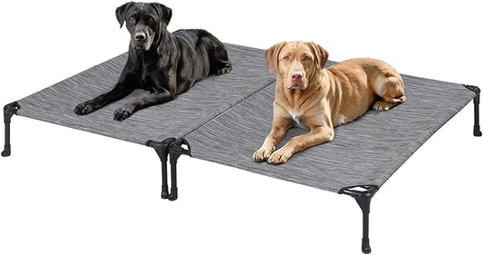 Veehoo Cooling Elevated Dog Bed, Portable Raised Pet Cot with Washable & Breathable Mesh, No-Slip Feet Durable Dog Cots Bed for Indoor & Outdoor Use, Medium, CWC1803-M