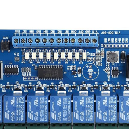 Multifunction Relay, 8-36V 8-Channel Multifunction Time Delay Relay Interface Board Module Optocoupler LED
