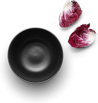 Eva Solo  Nordic Kitchen Bowl 2L Diameter 21 cm  Dishwasher  Microwave Safe  Black Stoneware  Danish Design  Functionality  Tools Kitchen Gadgets  Accessories
