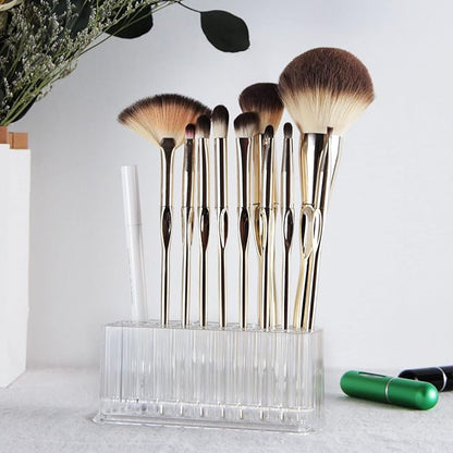 Miaowater Clear Acrylic Makeup Eyeliner Lip Liner Holder Organizer, 26 Spaces