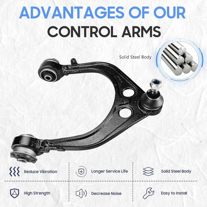 RWD Front Upper Control Arm w/Ball Joint Suspension Kit for 2005-2008 Dodge Magnum 2005-2019 Chrysler 300 2008-2019 Dodge Challenger 2006-2019 Dodge Charger (2pc Set)