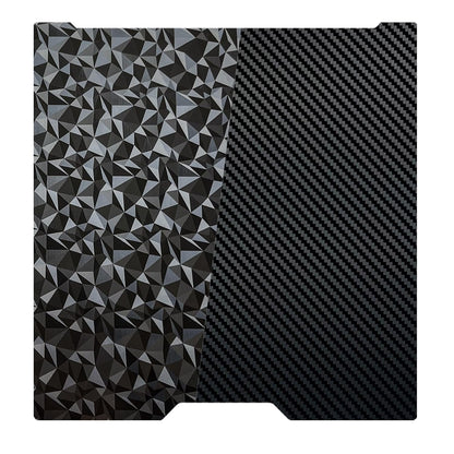 355x346mm Build Plate for Bambu Lab H2D/H2S,Double Sided PEO PET Flexible Removable Spring Steel Heated Printing Bed Platform?Removable Heated Bed for H2D Combo/H2S(Carbon Fiber+Diamond)