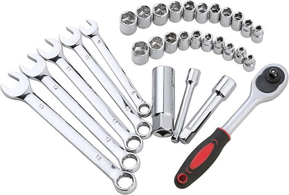 POPULO 222 Piece Home Tool Set in Sturdy Fabric Bag - Complete All-Purpose Tool Kit for Home Maintenance and Repairs