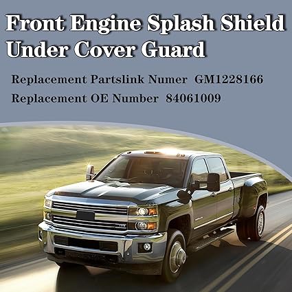 CarPartsDepot Front Engine Splash Shield Under Cover Guard for 2011-2019 Chevy Silverado GMC Sierra 2500 3500 2011-2019 GM1228166