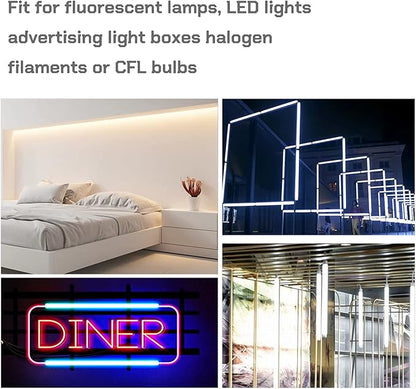 T5 T8 Extension Cords,4PCS Double End LED Lamp Connecting Wire,3-Prong Extended Power Cable Compatible with Integrated LED Tube Light,Under Cabinet Light,White