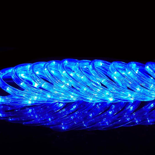 100ft LED Rope Lights,720Led Blue Rope Lights Outdoor,Waterproof Rope Led Lights,Connectable Rope Lights for Outside,Party,Wedding,Background,Trees,Pool,Eaves Decorations