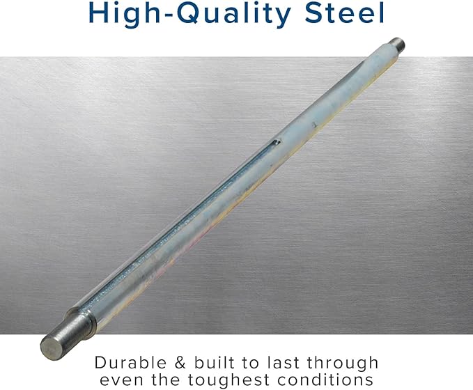 AlveyTech 1" Steel Axle Rod with 1" to 3/4" Step-Down & 3/4-16 Fine Thread - For ATVs, Go-Karts, Quads, Dune Buggies and Trailers - Go Kart Axle - with 1/4" Keyed Shaft (40")