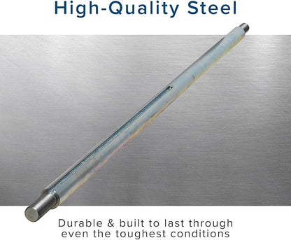 AlveyTech 1" Steel Axle Rod with 1" to 3/4" Step-Down & 3/4-16 Fine Thread - For ATVs, Go-Karts, Quads, Dune Buggies and Trailers - Go Kart Axle - with 1/4" Keyed Shaft (40")