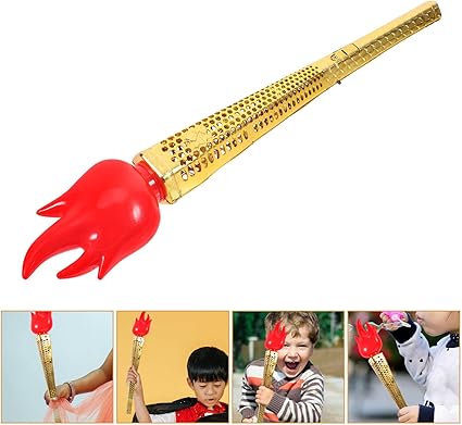 Plastic Toy, Artificial Torch Toy, Fun Torch Toy, Fun Torch Prop, for School Cosplay Medieval Luau Party Sports Competition No Battery