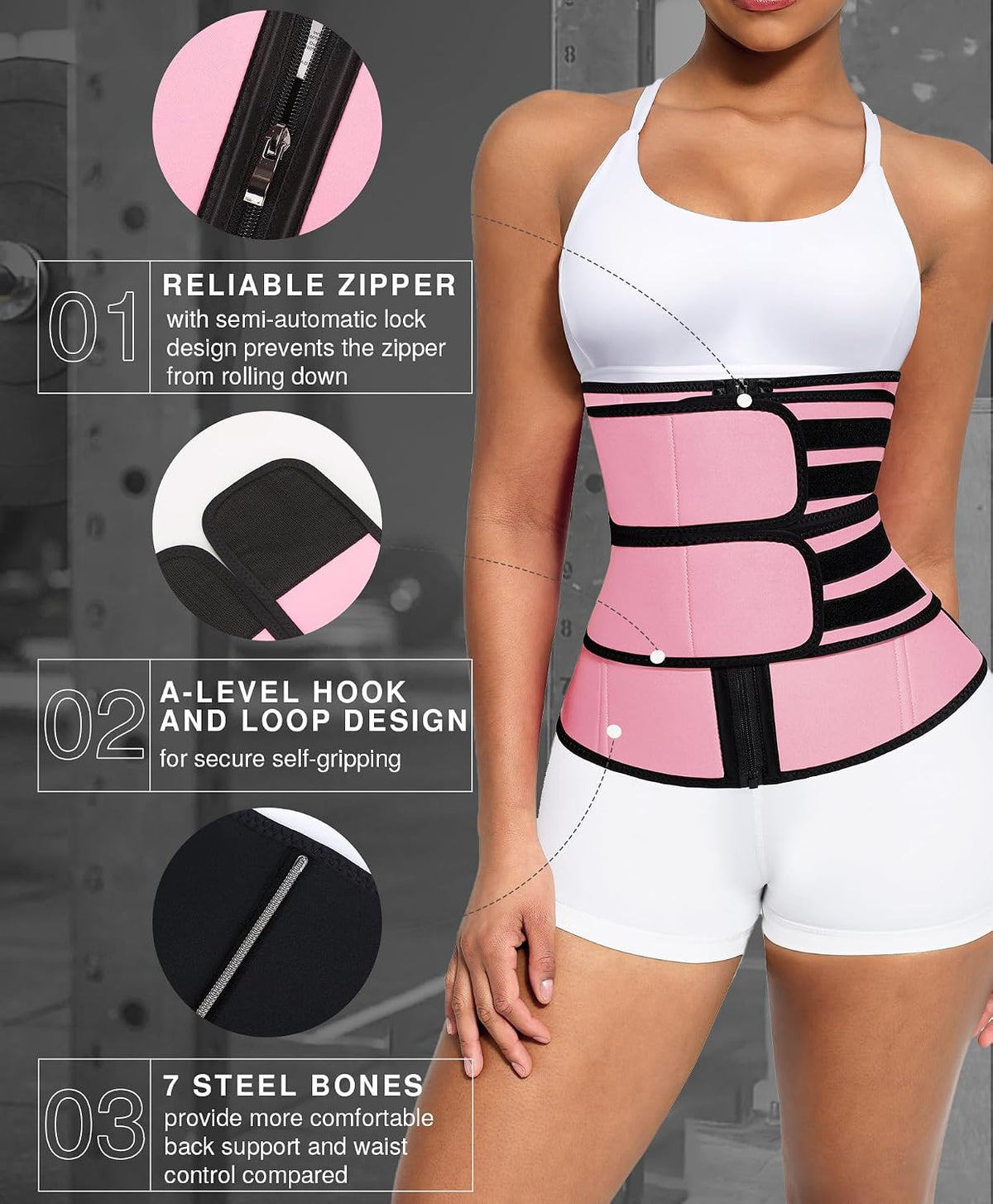 Lover-Beauty Waist Trainer for Women Belly Fat Workout Waist-Trainer Double Belts Neoprene Corset Waist Cincher Trimmer