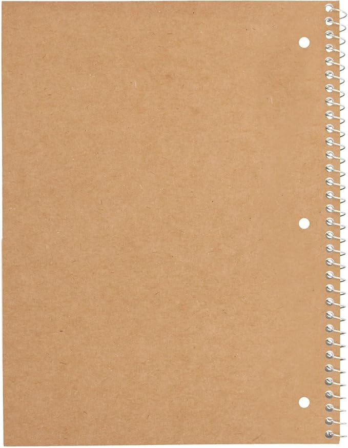 Mead Spiral Notebooks, 6 Pack, 1-Subject, College Ruled Paper, 8" x 10-12", 70 Sheets, Assorted Pastel Colors (830049)