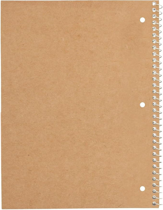 Mead Spiral Notebooks, 6 Pack, 1-Subject, College Ruled Paper, 8" x 10-12", 70 Sheets, Assorted Pastel Colors (830049)