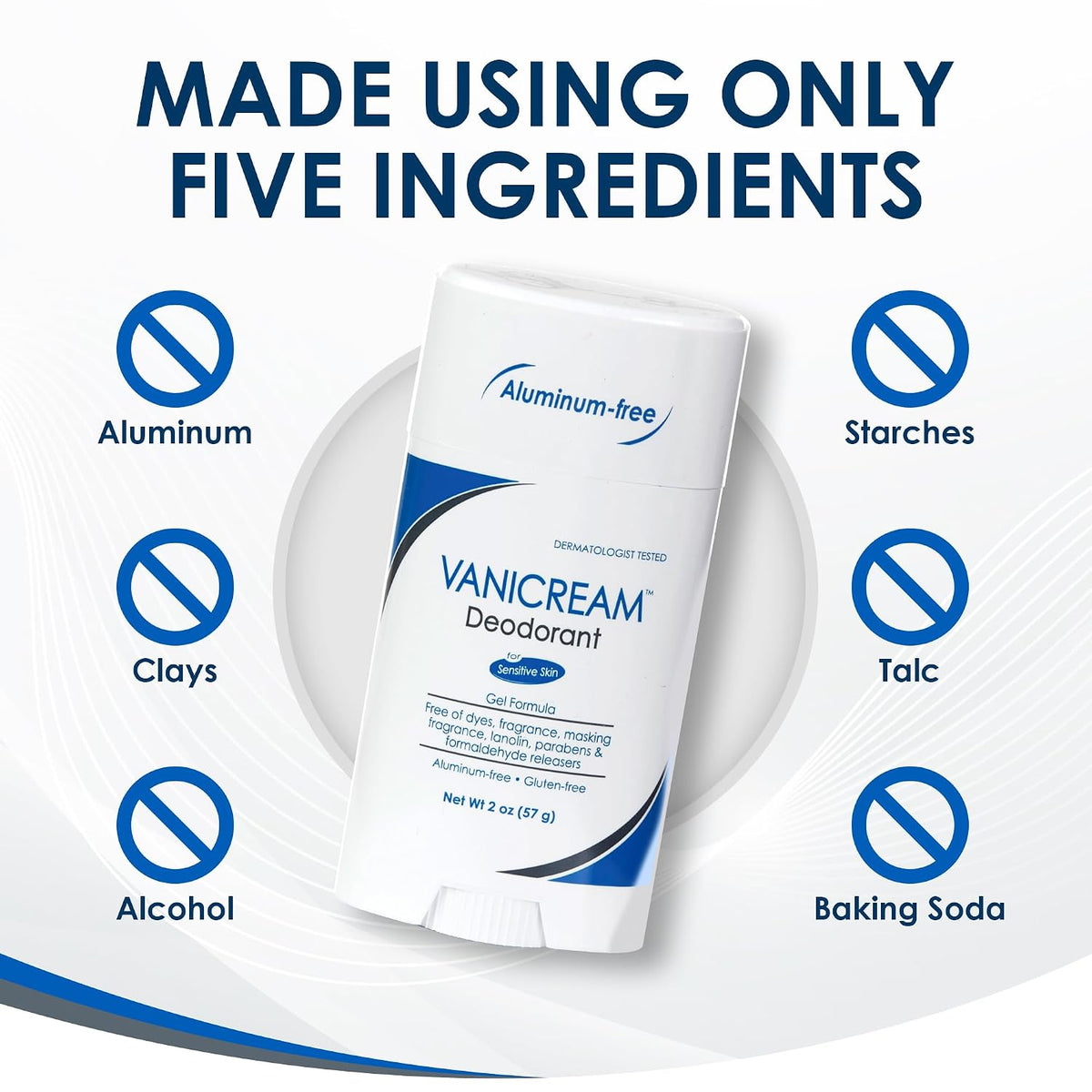 Vanicream Aluminum-Free Gel Deodorant - 2 oz - Unscented Formula for Sensitive Skin