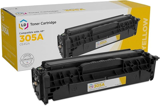 LD Products Remanufactured Toner Cartridge Compatible with HP 305A CE412A (Yellow) HP305A HP Laserjet  Laserjet Pro: 300 Color MFP M375nw, 400 Color M451dn, HP Laserjet Pro 400 Color M475dn, M475dw