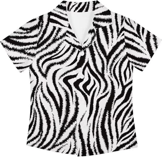 Short Sleeve Button Down Boy Shirt Vacation Shirts Beach Tropical Hawaiian Aloha Wear Boys Party Holiday Camp Casual