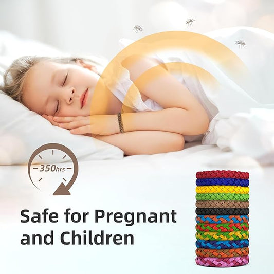 Mosquito Repellent Bracelets, DEET-Free, Individually Wrapped PU Leather Insect & Bug Repellent Wrist Bands (Pack of 12) 's Choice