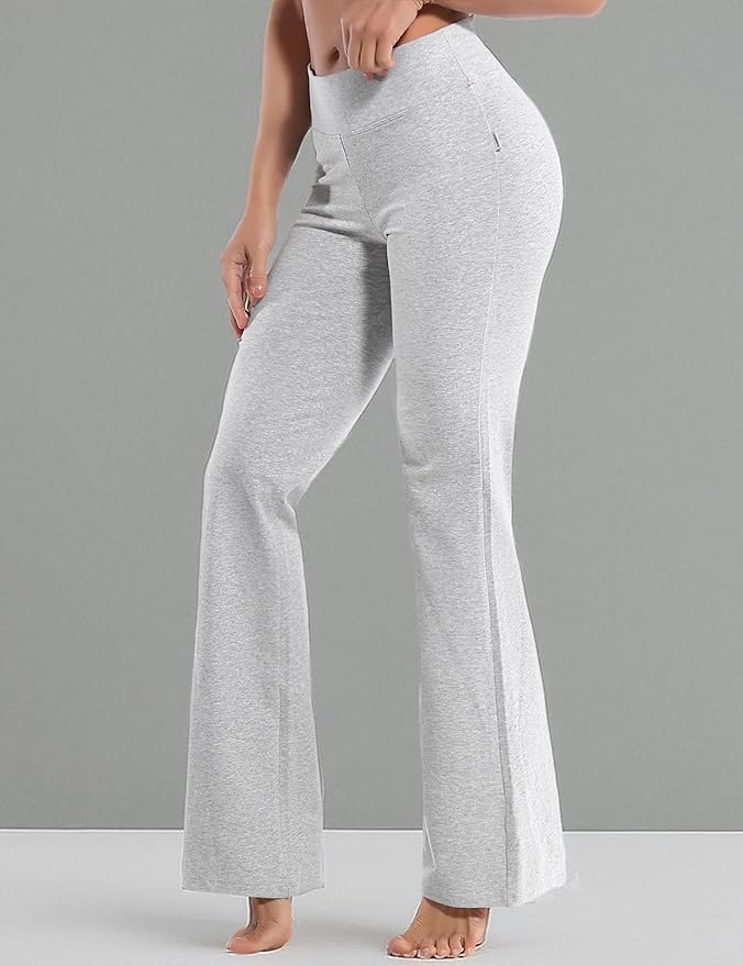 BUBBLELIME 29"/31"/33"/35"/37" 3 Styles Women's High Waist Bootcut Yoga Pants Basic/Side Pockets Tummy Control Workout Flared