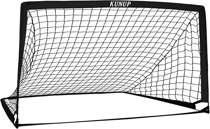 KUNUP 5×3 6x4 9x5 FT Portable Kids Soccer Goal for Backyard, Foldable Soccer Practice Net with Carrying Bag for Toddler Youth Adult Pop Up Soccer Training Equipment Indoor and Outdoor Sports Game