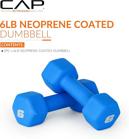 CAP Barbell Neoprene Dumbbell Weights Pairs  Sets  Multiple Colors