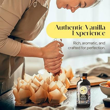 Organic Alcohol-Free Natural Vanilla, Extract For Baking, Sweet Drinks And More, Handcrafted From Madagascar Bourbon Vanilla Pods, Halal Certified, 4 Oz Bottle