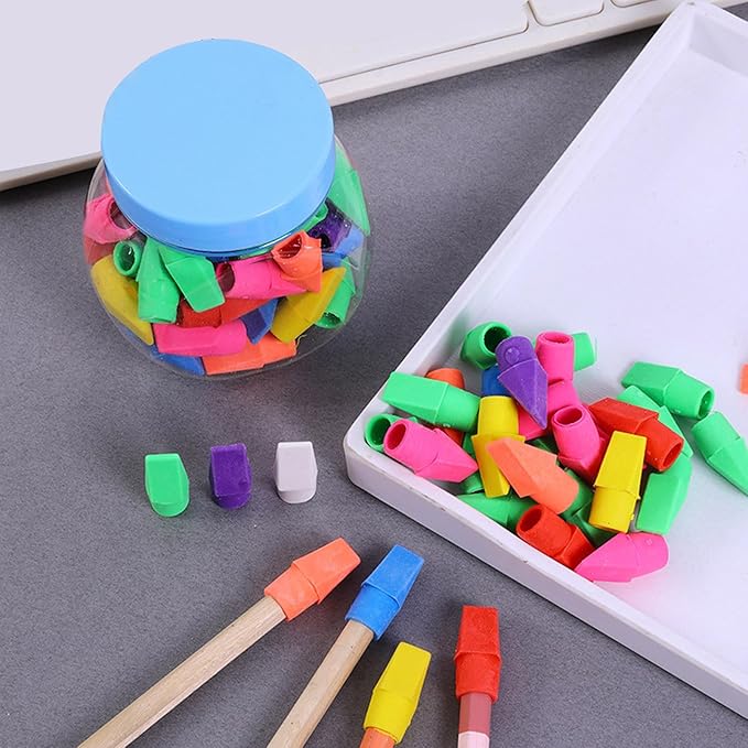 Pencil Top Erasers, Cap Eraser Toppers, Studying Supplies for Teachers Classroom Must Haves Pencil Erasers