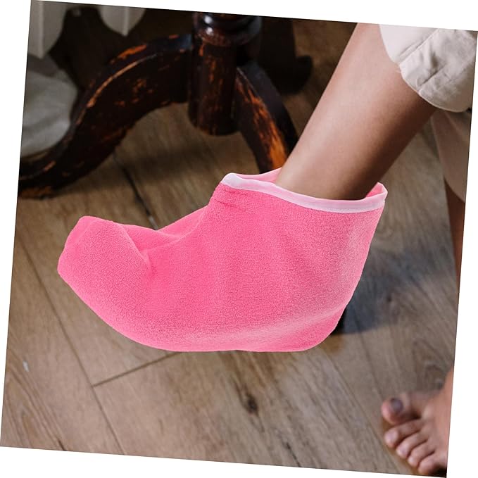 1 Pair Wax Foot Wraps Paraffin Wax Paraffin Bath Liners for Foot Wax Booties Foot Spa Wrapping Cover Foot Spa Booties Foot Covers Paraffin Refills Liners Polyester Rosy