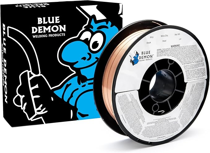 Blue Demon ER70S6 X .030 X 10 LB MIGGMAW Carbon Steel Welding Wire, All Position, Low Spatter, Formulated to Provide Porosity-Free, X-Ray Quality Welds