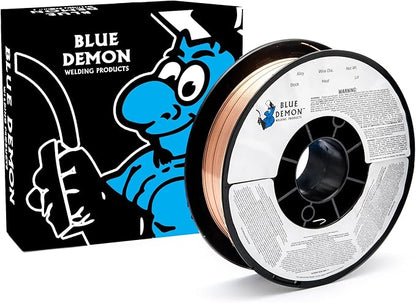 Blue Demon ER70S6 X .030 X 10 LB MIGGMAW Carbon Steel Welding Wire, All Position, Low Spatter, Formulated to Provide Porosity-Free, X-Ray Quality Welds