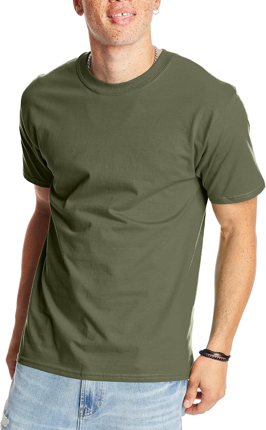 Hanes Men's Beefy-t T-Shirt, Heavyweight Cotton Tee, 1 Or 2 Pack, Big & Tall