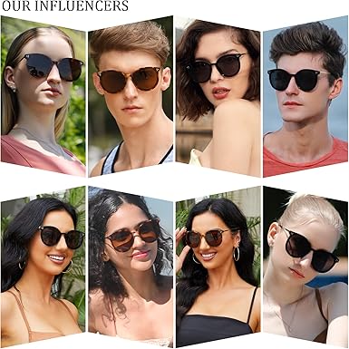 Dollger Classic Round Sunglasses for Women Men Big Black Retro Trendy Shades UV400 Sunnies Frame