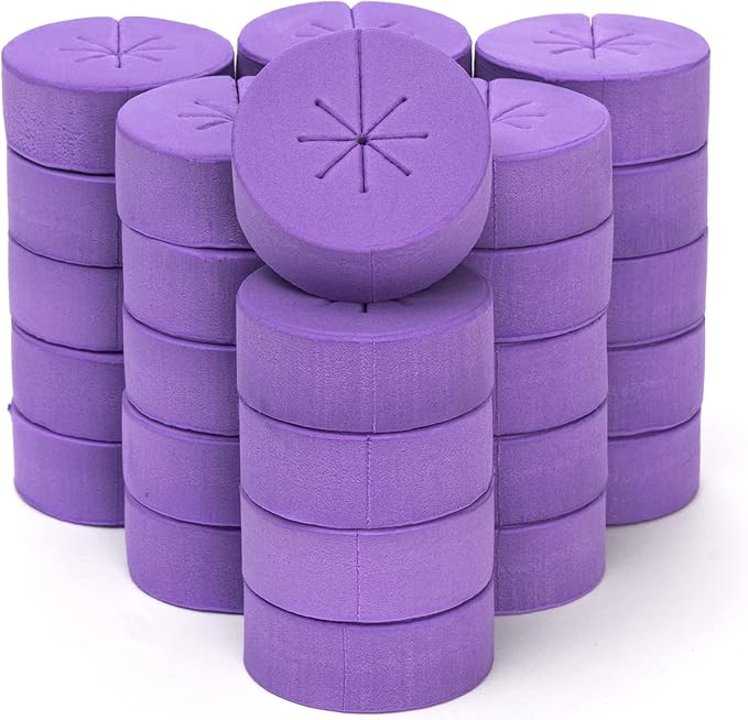 xGarden Neoprene Clone Collars - 30 Pack Cloning Collars, 2" Inch, Purple - DIY Foam Cloner Inserts for Net Pots, Hydroponics, Aeroponics