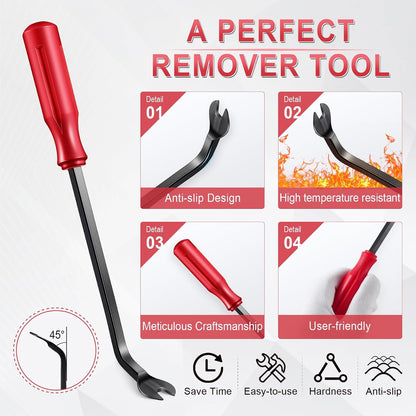 Plastic Fastener Remover Clip Removal Tool, Door Panel (Upholstery) Remover Tool for Automotive Audio Equipment, Door Panels, Trim Panels, Window Trim, Emblems, Plastic and Metal Clips