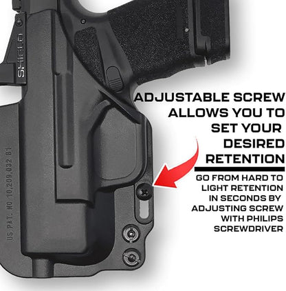 Bravo Concealment Torsion IWB Gun Holster for Glock 1917 - Compatible with Tactical Weapon Light TLR-1 HL - Adjustable Retention, Inward Cant, and Comfortable Fit or Open or Concealed Carry