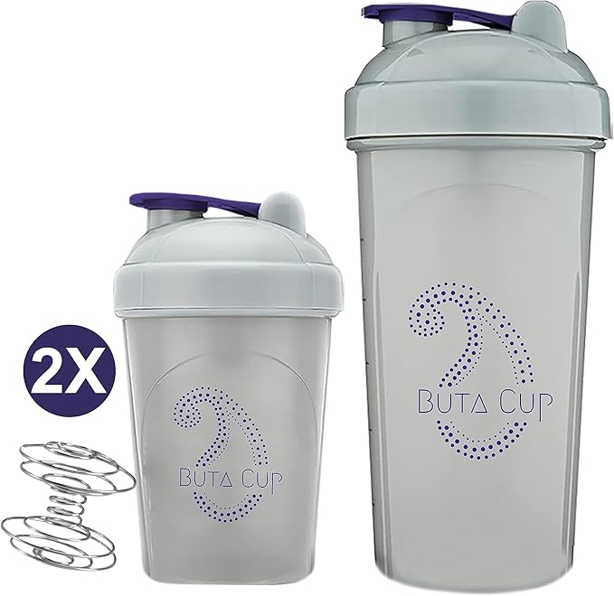 Buta Cup [8 Pack] Protein Shaker Bottle | 4 Large 28 Oz & Small 20 Bottles with Electric Mixer for Mixes - Cups Shakes Blender BPA-Free Dishwasher Safe