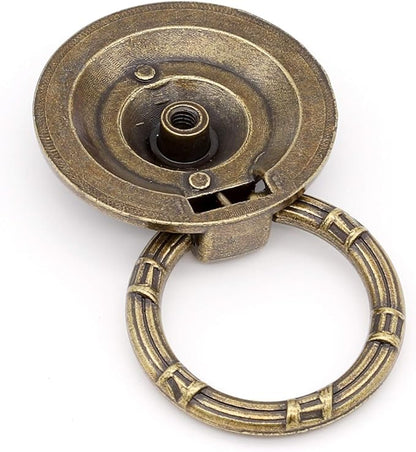 Cupboard Pulls Drop Ring Drawer Pulls Brass Oil-Rubbed Bronze 2 inch Diameter Pack fo 10 (Pack of 10)