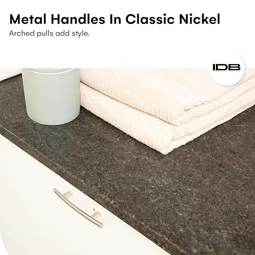 10 Pack Modern Curved Arch Handle - Kitchen Cabinet Knobs and Drawer Handles - Kitchen Hardware for Cabinets, Dresser Drawer, Wardrobe, Office Furniture - Satin Nickel, 7-1316 inch