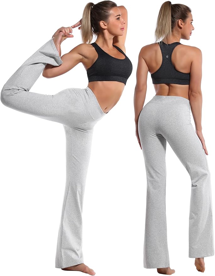 BUBBLELIME 29"/31"/33"/35"/37" 3 Styles Women's High Waist Bootcut Yoga Pants Basic/Side Pockets Tummy Control Workout Flared